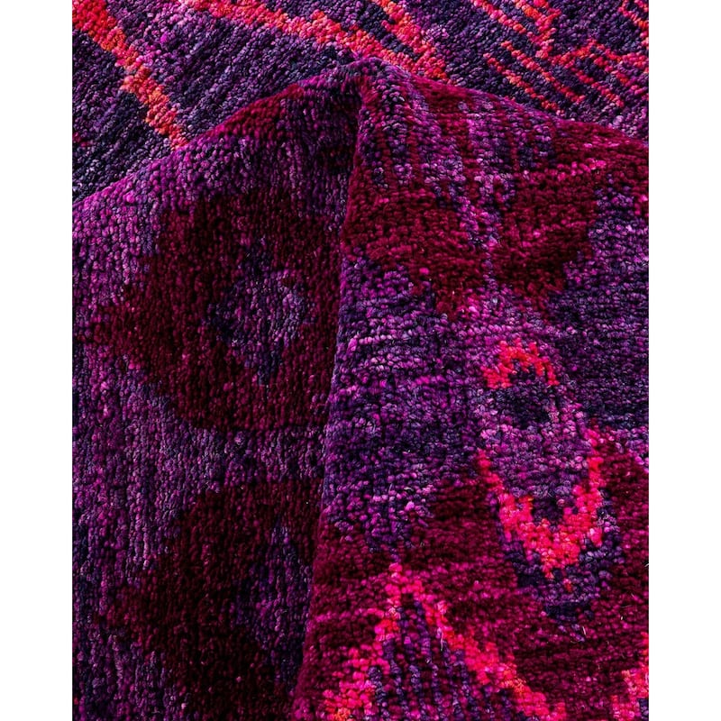 Contemporary Overdyed Wool Hand Knotted Area Rug - 6' 0" x 9' 4"