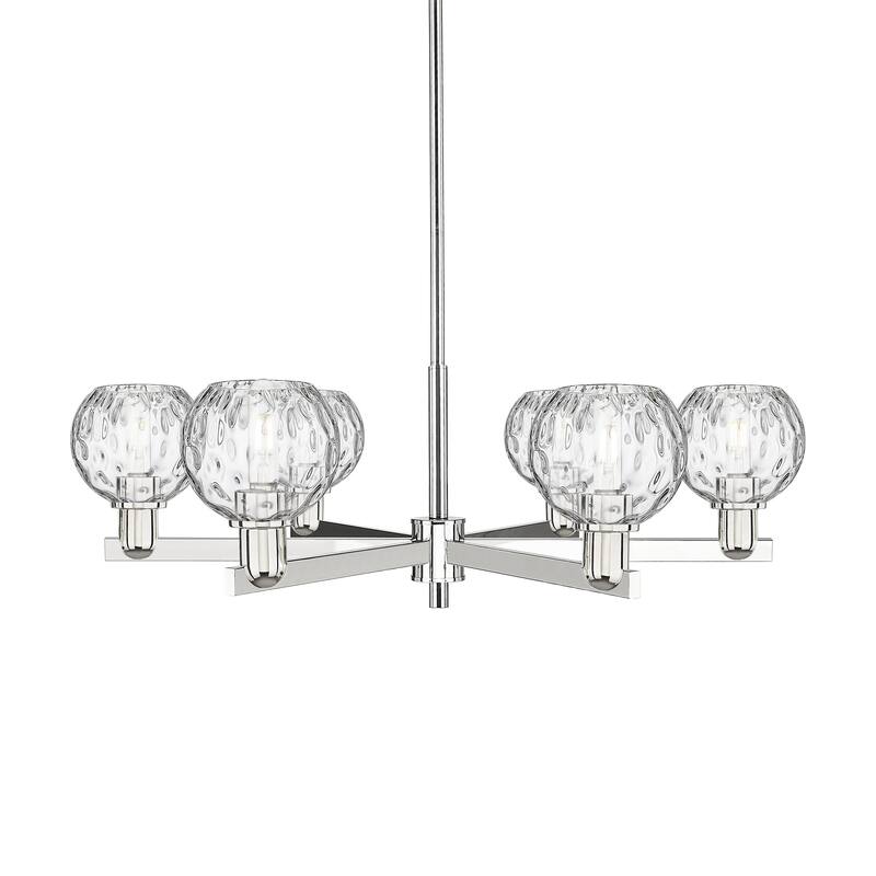 Innovations Lighting 716-6CR-10-36 Athens Water Glass Chandelier - Polished Nickel / Clear Water Glass