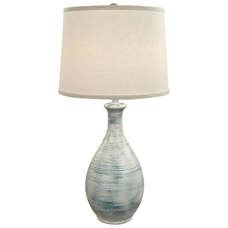 Coastal Ridged Teardrop Table Lamp