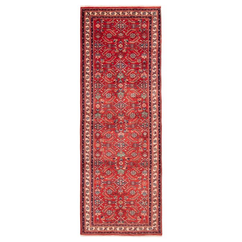 ECARPETGALLERY Hand-knotted Andelz Red Wool Rug - 3'6 x 10'2 - Red - 3'6 x 10'2