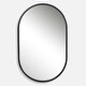 preview thumbnail 1 of 1, Oval Wall Mirror - 32" - Black