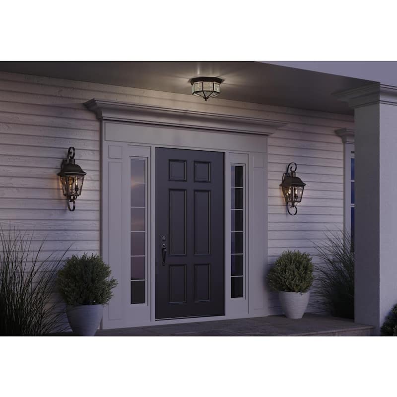 Four-Light Beveled Glass 11-1 8" Close-to-Ceiling - 6.750" x 11.000" x 11.000"