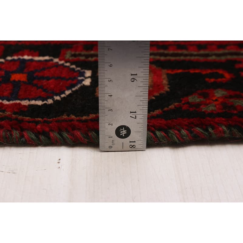 ECARPETGALLERY Hand-knotted Anadol Black, Red Wool Rug - 4'8 x 10'9