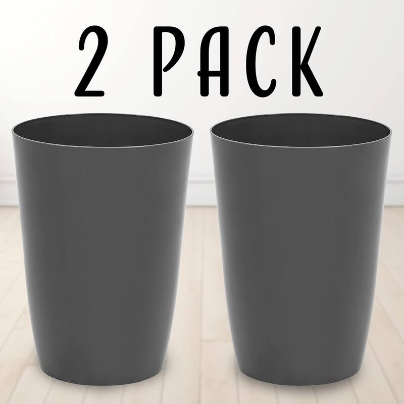HOLD N’ STORAGE - Set of 2 Small Trash Can with Open Top for Compact and Tight Spaces – 1.58 Gallon Capacity