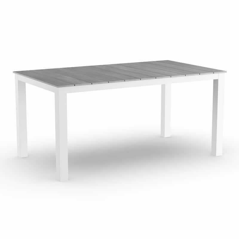 Steinhatchee 63-inch Outdoor Dining Table by Havenside Home - White/Grey