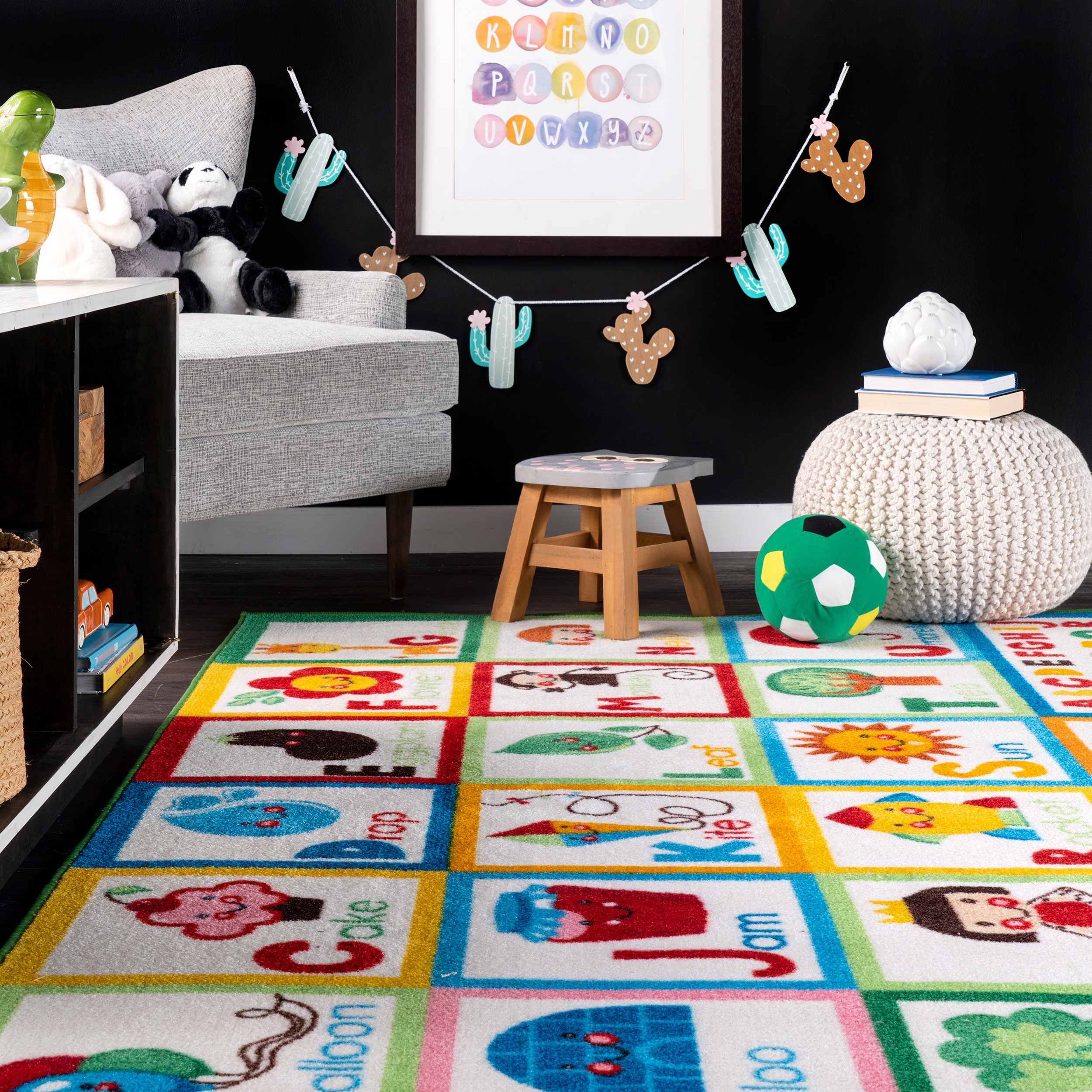 Alphabet Rug For Kids Room - Safavieh Kids Alphabet Soup ...