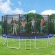 preview thumbnail 7 of 7, 16FT Trampoline for Kids with Safety Enclosure Net, Basketball Hoop and Ladder, Easy Assembly Round Outdoor Recreational Trampol