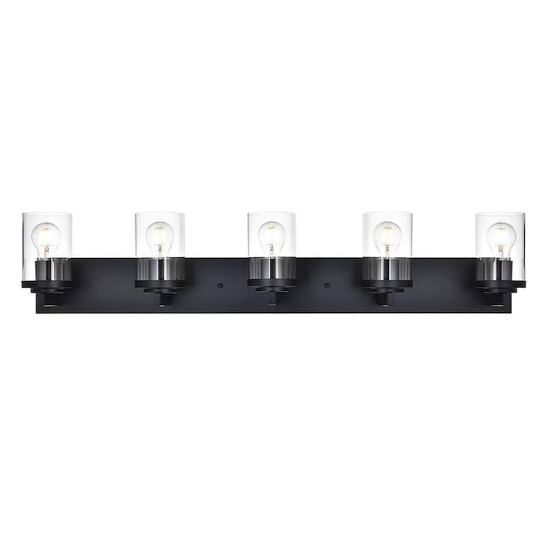 6-Light Vanity Light, Bathroom Mirror Light with Clear Glass Shade
