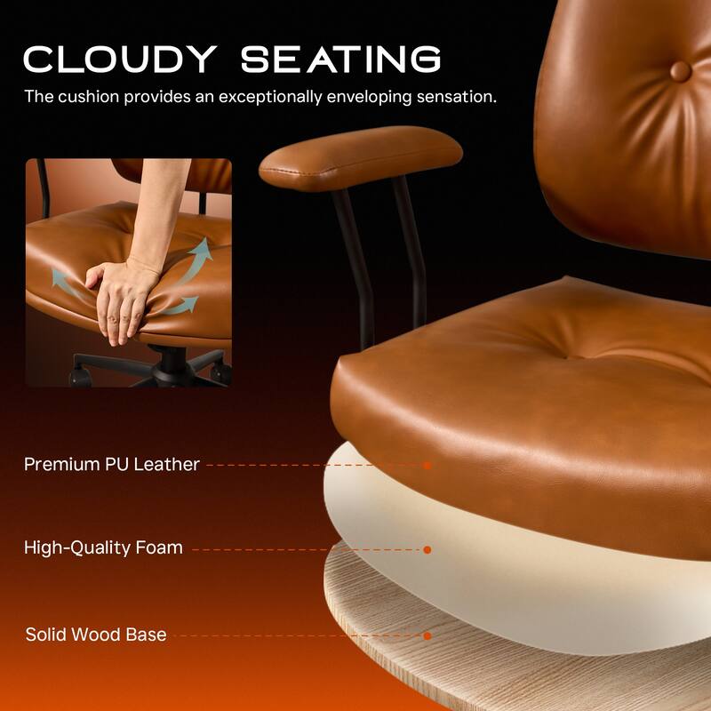 OVIOS Ergonomic PU Office Swivel Chair