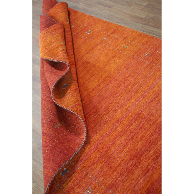 Gabbeh Indian Area Rug Hand-Knotted Tribal Oriental Wool Carpet - 4'10" x 7'7"