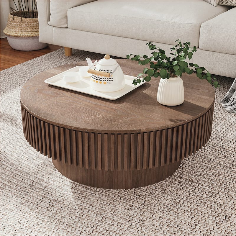 Round Coffee Table with Storage