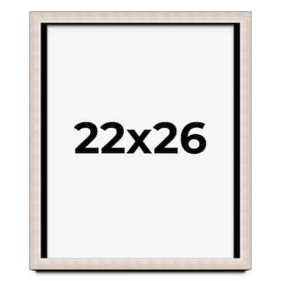 22x26 Shadow Box Frame Silver Real Wood Contemporary Shadowbox Display Frame UV Acrylic Front Acid Free Backing and Hardware
