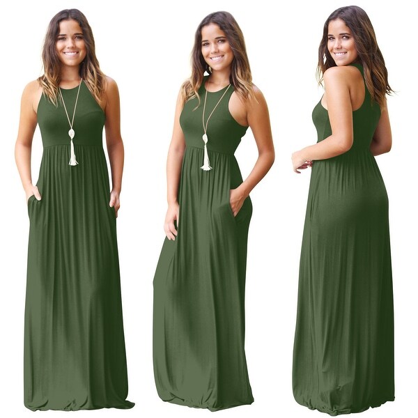 plain maxi dress