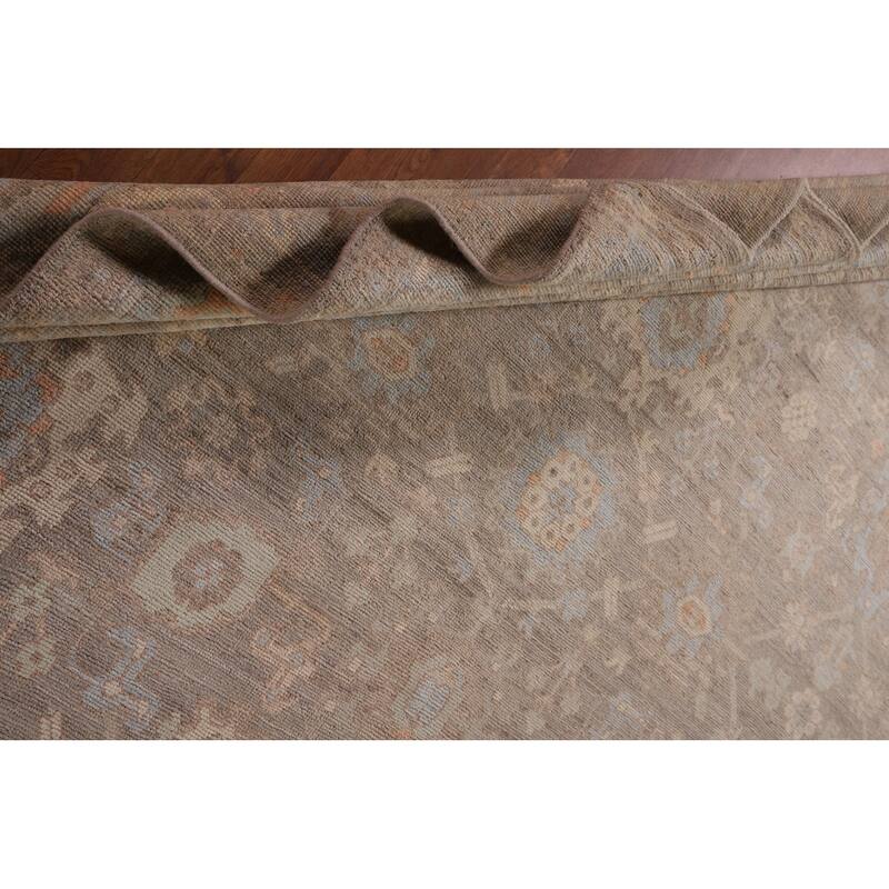 Vegetable Dye Oushak Oriental Area Rug Handmade Wool Carpet - 8'3" x 9'11"
