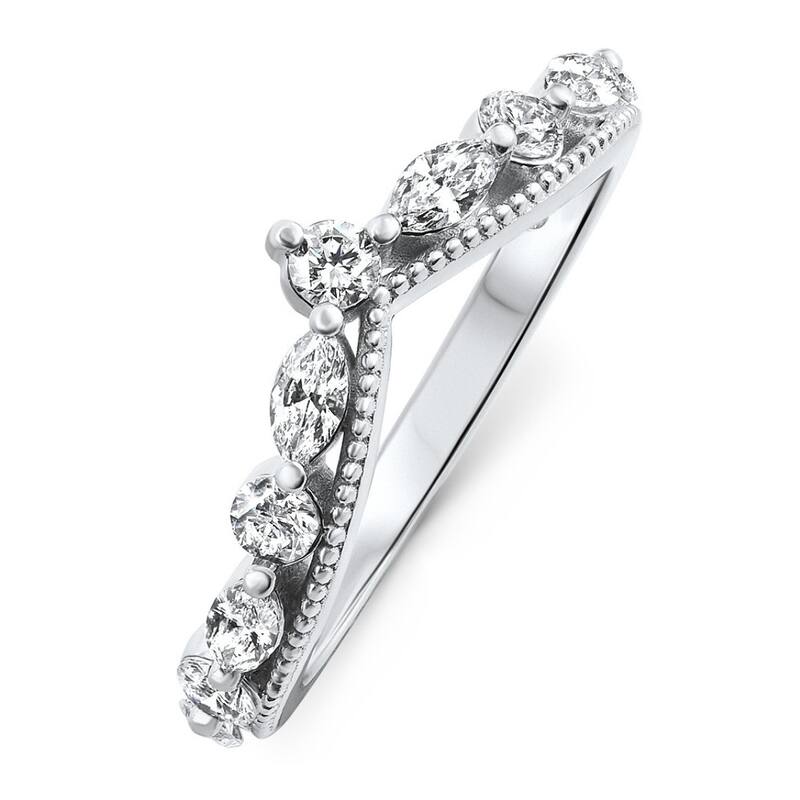1Ct Diamond Wedding Contour Fancy Anniversary Ring in Gold Lab Grown