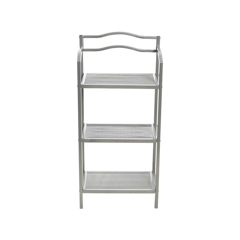 Household Essentials 2-Tier Metal Wall Mount Bathroom Storage Rack