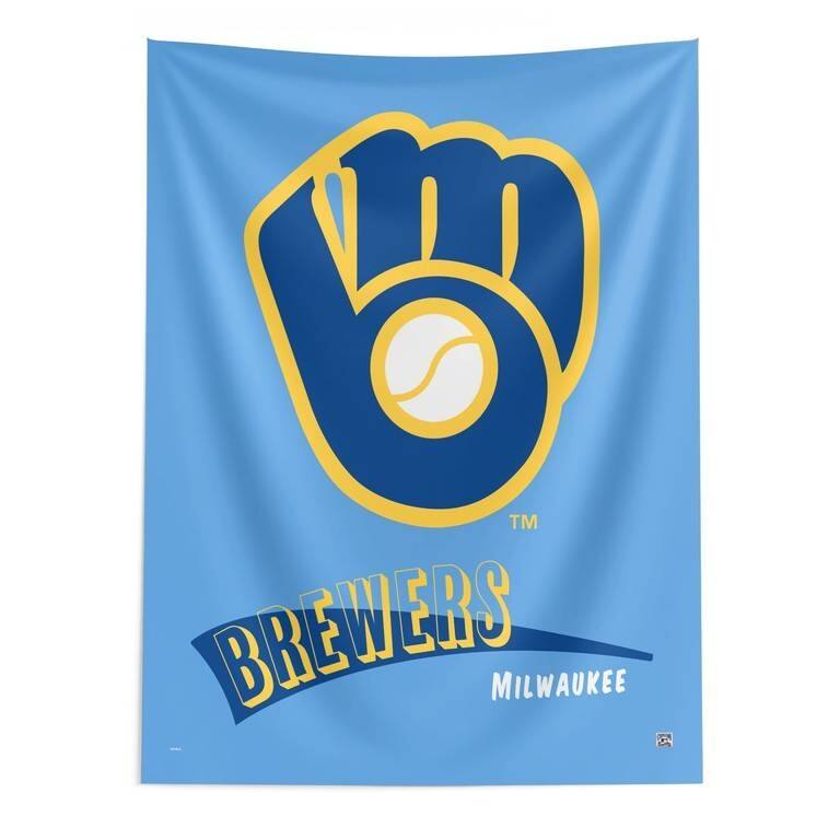 MLB CC Throwback Wall Hanging - 50" x 60" - Milwaukee Brewers
