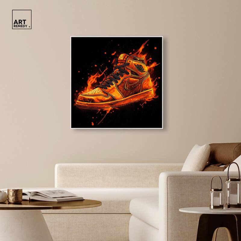 Jumpman on Fire I Canvas by Art Remedy