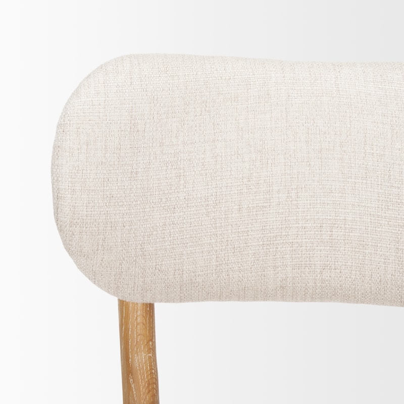 Owen Beige Fabric With Brown Wood Frame Dining Chairs (Set of 2) - 18.5L x 21.5W x 30.8H