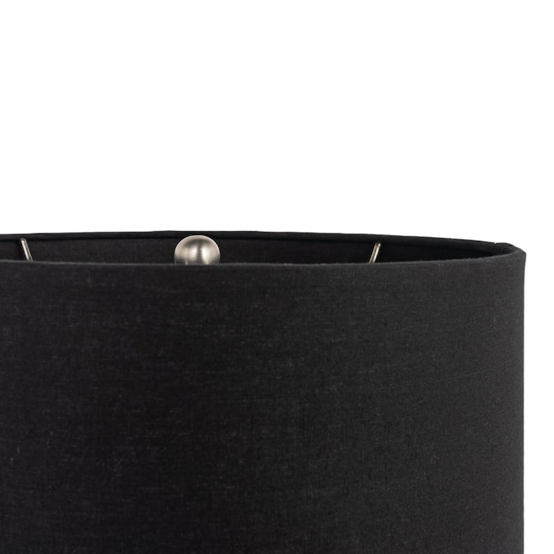 Klara 22" Green Glass Table Lamp with Black Shade - 13 x 13 x 22