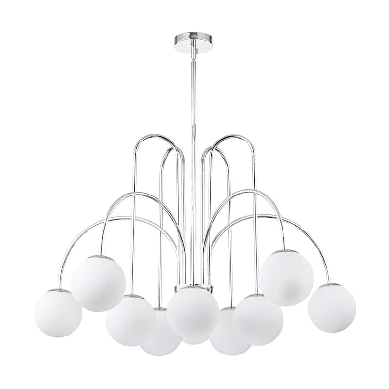Modern Sputnik Glass Bubble Chandelier in Gold for Dining Room