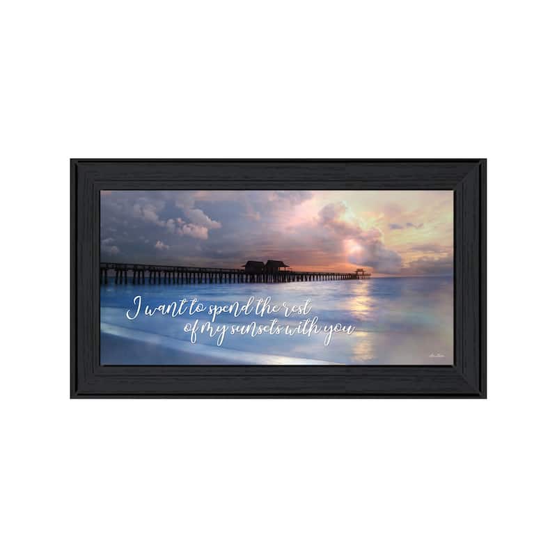 TrendyDecor4U "Rest of My Sunsets I" Framed Print Wall Art
