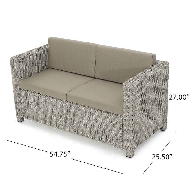 Puerta Outdoor 4-piece Patio Chat Set by Christopher Knight Home