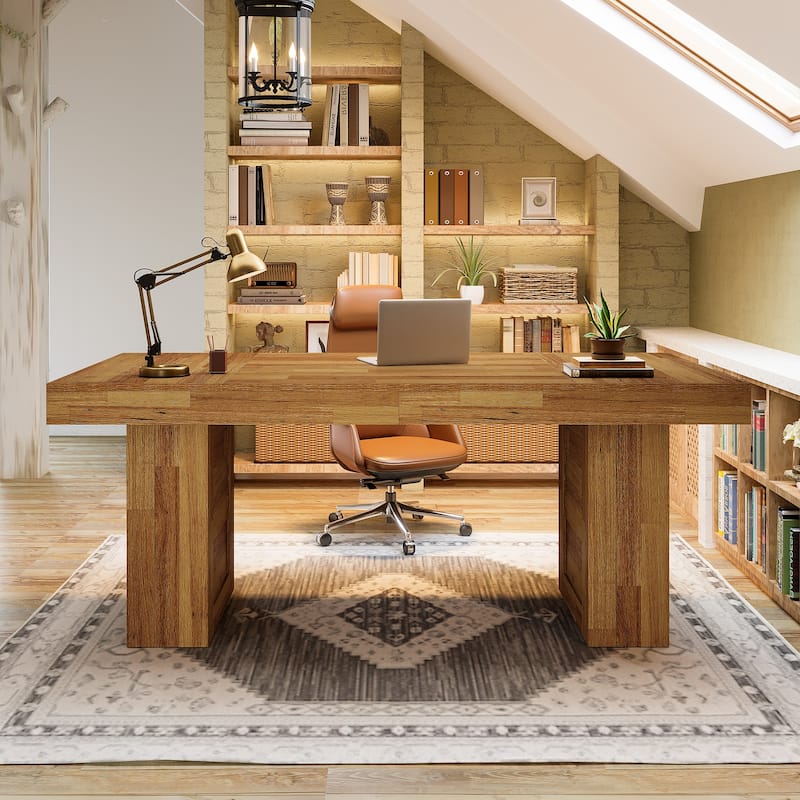 Large Computer Desk, Executive Desk, Home Office Writing Table, Conference Table Business Workstation for Working,Meeting