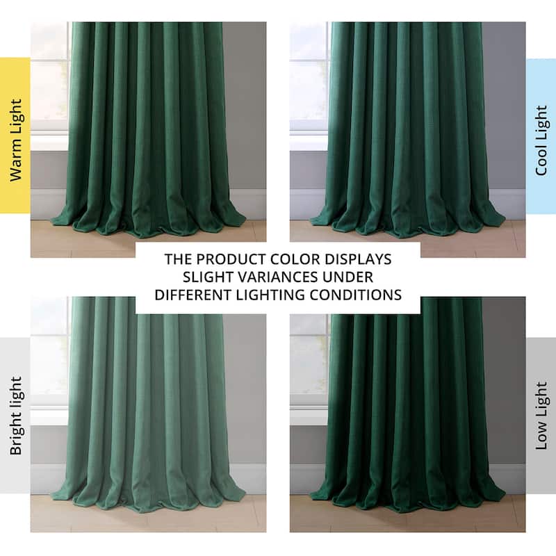 Exclusive Fabrics Faux Linen Extra Wide Room Darkening Curtains (1 Panel)