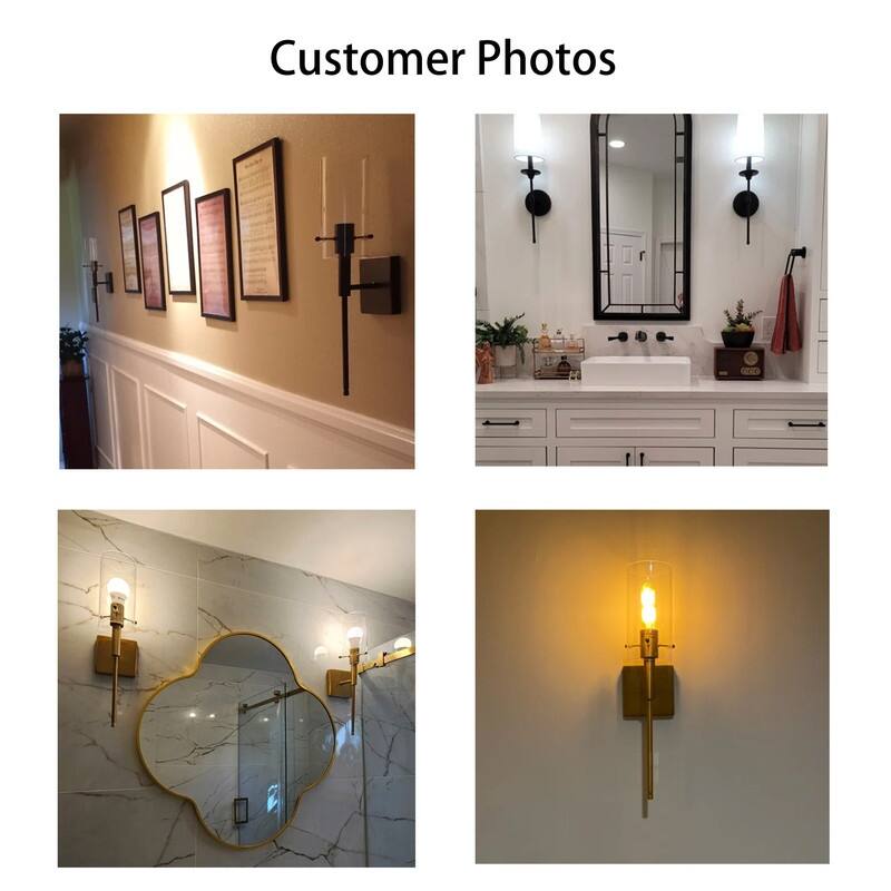 KAWOTI 5.5-in W 2-light Dimmable Wall Sconce Set(Set of 2)