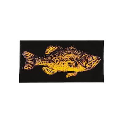 Largemouth Bass Orange (20 x 40) Canvas Art Print