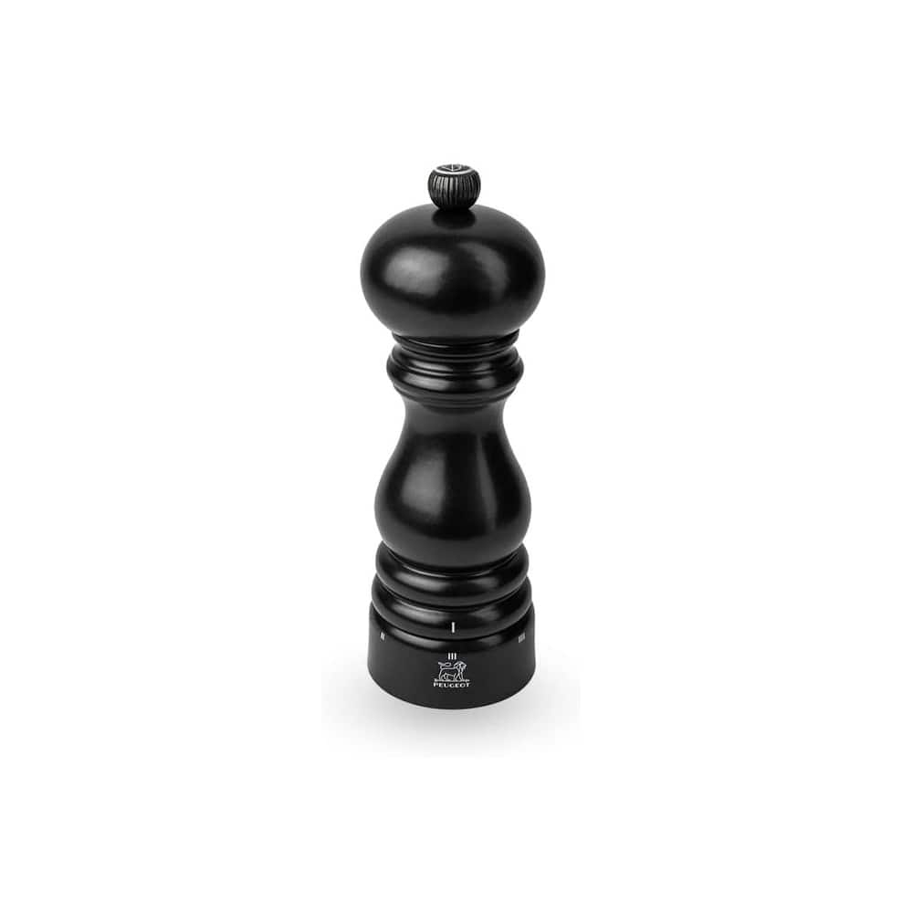Peugeot Paris u'Select Zirlion Salt Mill, Satin Black, 7 inch, Adjustable Grind