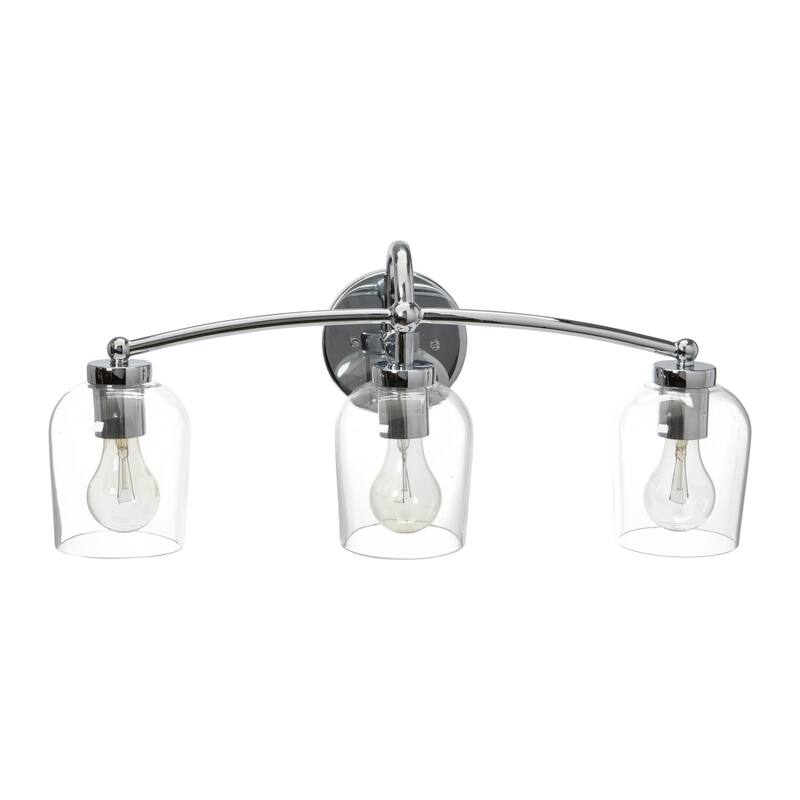 Robert Stevenson Lighting Adrian - Metal and Clear Glass Vanity Light