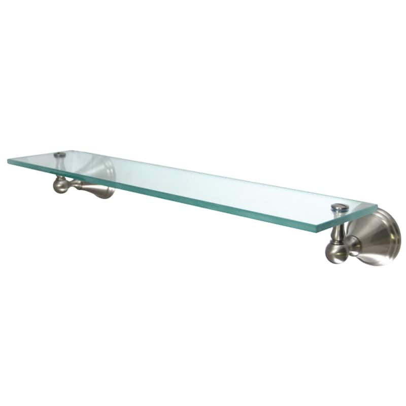 Governor Glass Shelf - Brushed Nickel