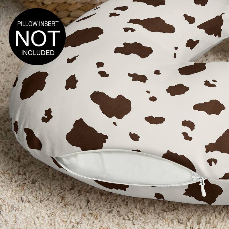 Sweet Jojo Designs Western Cow Print Boy Girl Gender Neutral Nursing Breastfeeding Pillow Cover Case Pillow Not Included- Cowboy