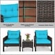 preview thumbnail 5 of 4, 3-piece PE Rattan Wicker Outdoor Patio Furniture Set