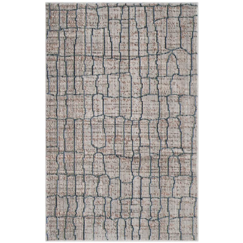 SAFAVIEH Valencia Shareen Distressed Vintage Boho Oriental Polyester Rug - 2' x 3' - Grey/Multi