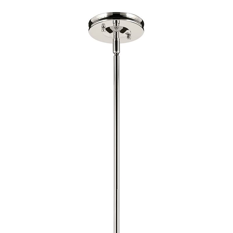 Kichler Lighting Laria 10.5 Inch 1 Light Pendant with Opal Glass in Polished Nickel