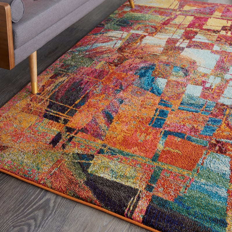 Nourison Celestial Abstract Colorful Area Rug - 3' 11" x 5' 11" - Multi - Rectangle