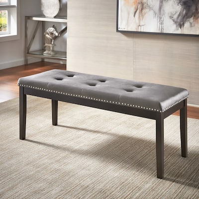 Balmforth Velvet Tufted Nailhead Bench by iNSPIRE Q Classic
