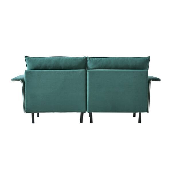 Sofa Couch Suede Midcentury Tufted Love Seat with Can Fully