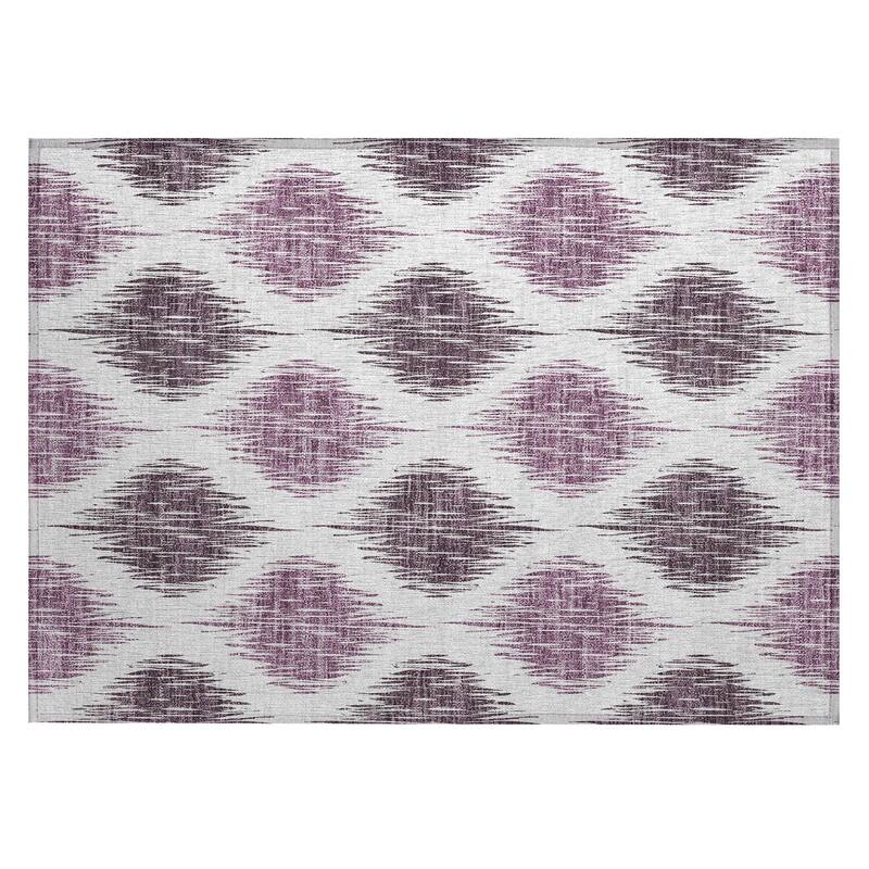 Machine Washable Indoor/ Outdoor Chantille Geo Contemporary Rug