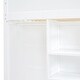 preview thumbnail 38 of 78, Twin/Full Size Loft Bed with Bulit-in Desk and Wardrobes, Solid Wood Kids Loft Bedframe with 4 Drawers and Storage Shelves