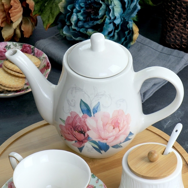 "PINK" Teapot Style Ceramic Flower Pot/Planter "NEW" 