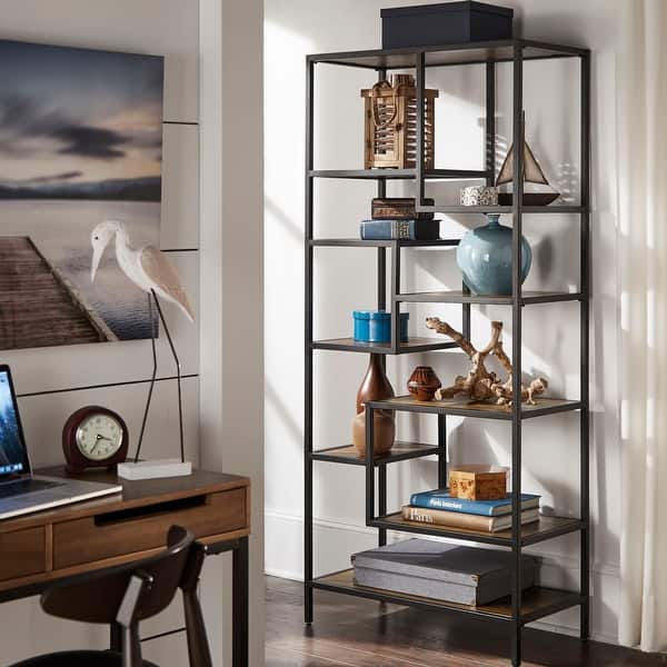 Rogers Cherry Finish 32"W Bookcase by iNSPIRE Q Classic Bed Bath