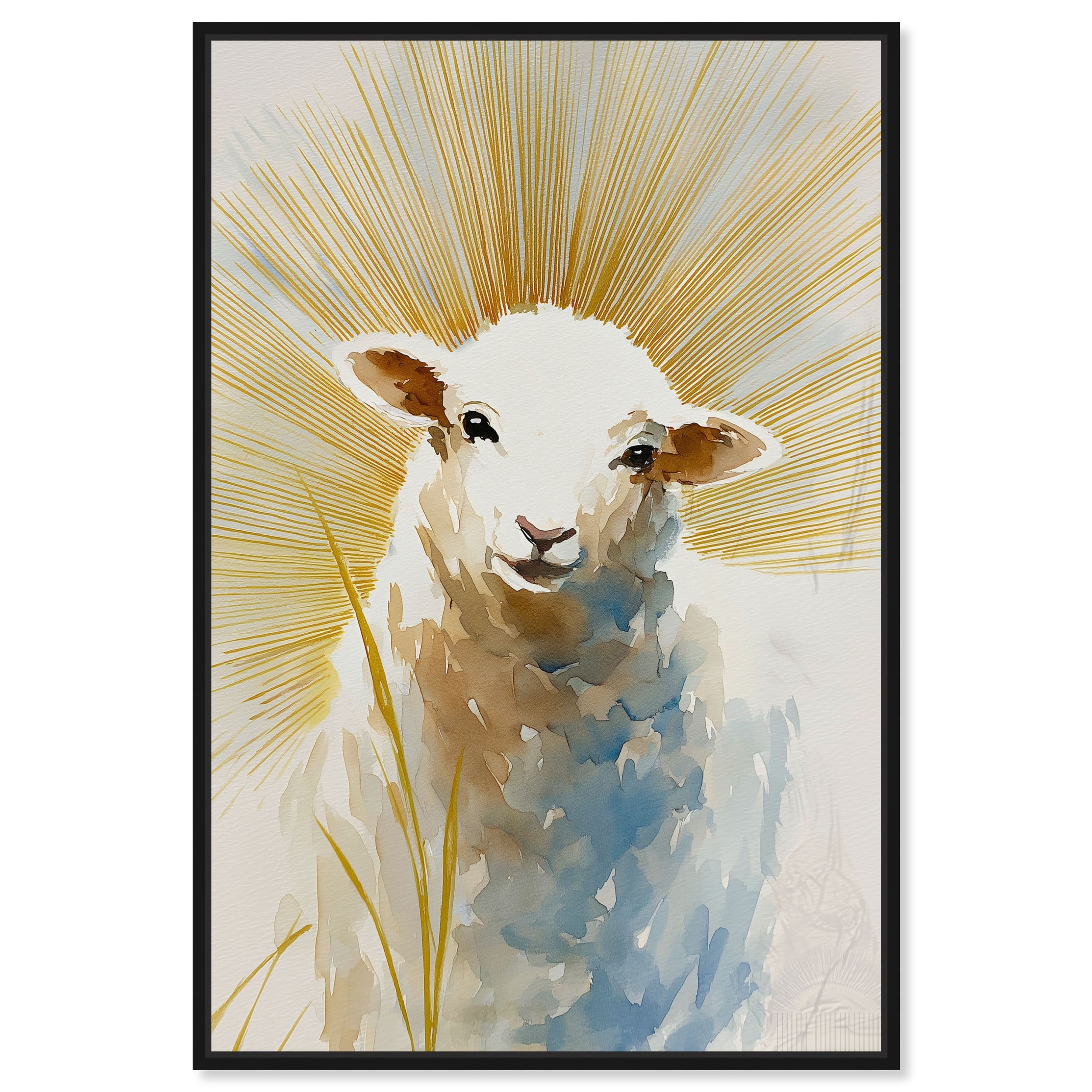 He is My Strength I Faith Wall Decor Framed Canvas Print by Art Remedy
