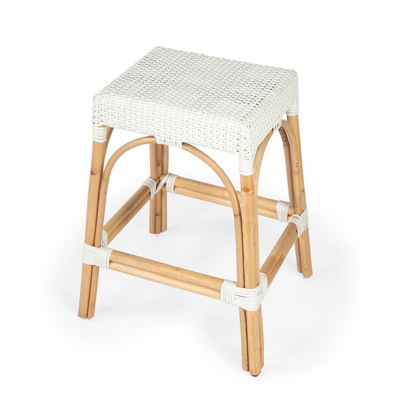 Robias 24.5" Rattan Rectangular Counter Stool