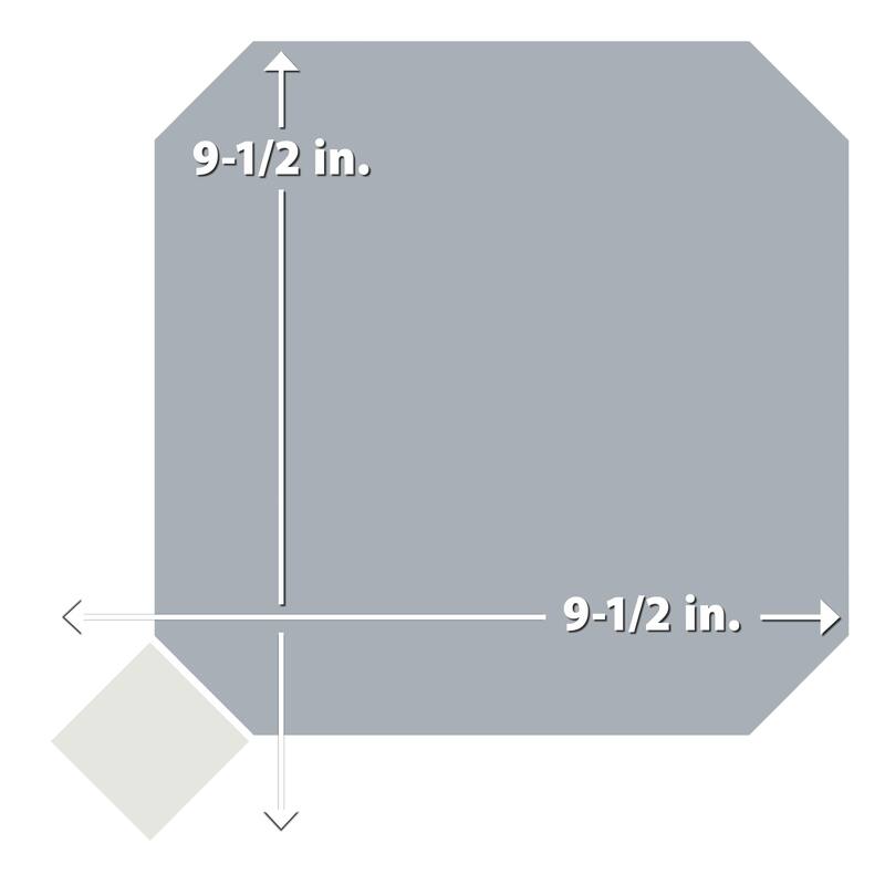 Merola Tile Vaudeville Octagon Humo with Taco Nacar 7-7/8" x 7-7/8" Porcelain Floor and Wall Tile
