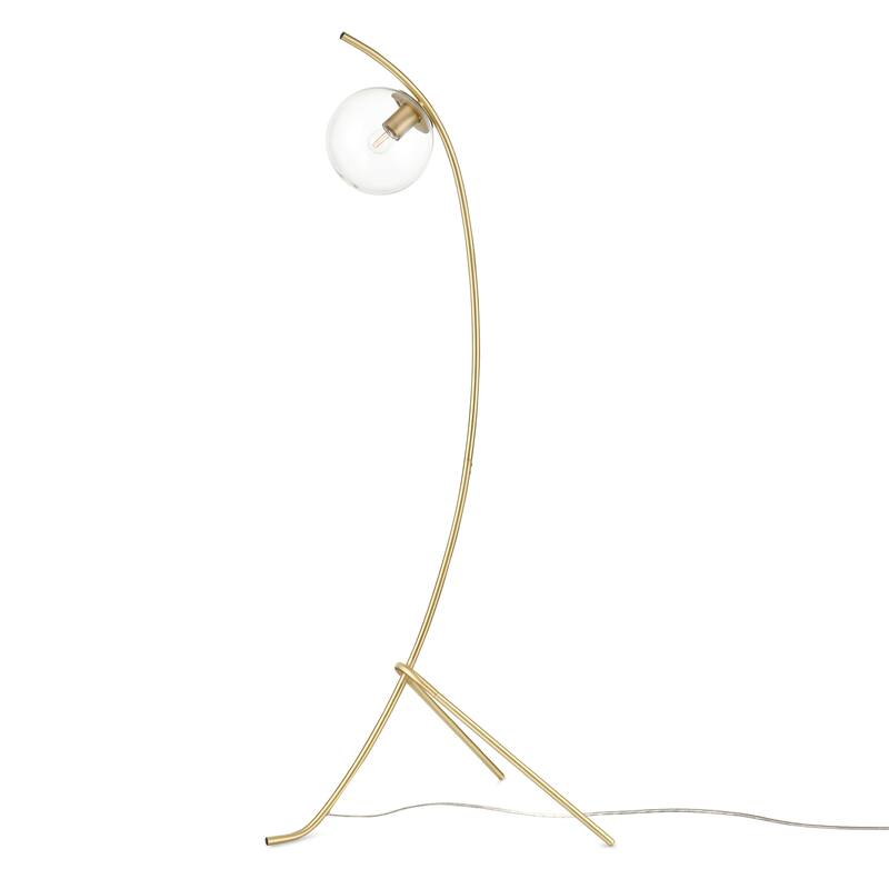 Light Society Addis Floor Lamp - Brushed Brass/Clear