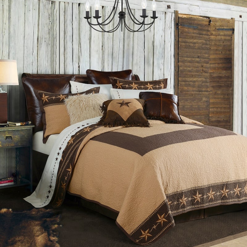 Paseo Road by HiEnd Accents Star Ranch Reversible Quilt Set, 3PC